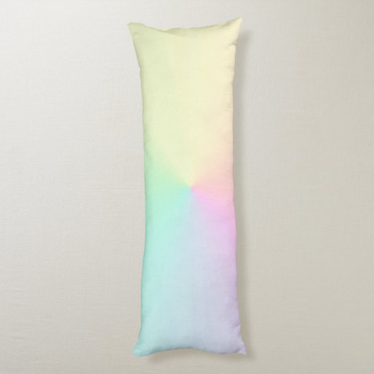 GeMuteerde gradiënt Ombre regenboogpasta esthetisc Lichaamskussen (Achterkant (Verticaal))