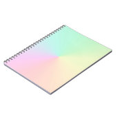 GeMuteerde gradiënt Ombre regenboogpasta esthetisc Notitieboek (Linkerzijde)