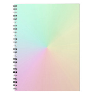 GeMuteerde gradiënt Ombre regenboogpasta esthetisc Notitieboek