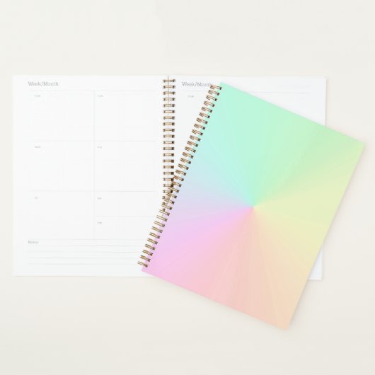GeMuteerde gradiënt Ombre regenboogpasta esthetisc Planner (Display)