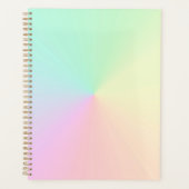 GeMuteerde gradiënt Ombre regenboogpasta esthetisc Planner (Voorkant)