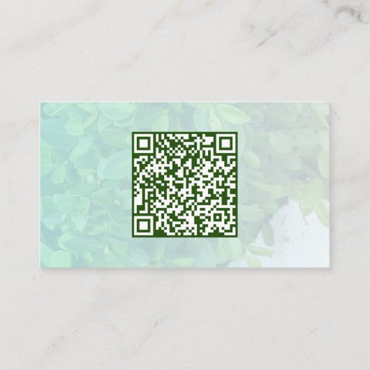 Gemuteerde Greenery met de Gepersonaliseerde Code  Visitekaartje (Achterkant)