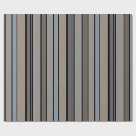 Gemuteerde moderne stripes cadeaupapier (Vlak)