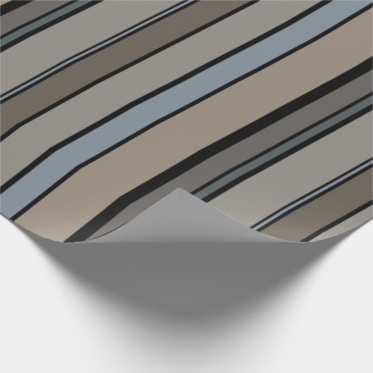 Gemuteerde moderne stripes cadeaupapier (Hoek)