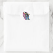 Gemuteerde vrienden ronde sticker (Tas)