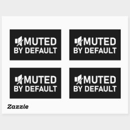 Gemutst door standaard minimalistisch T-shirt - Au Rechthoekige Sticker