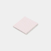 Gemutst Roze Geruit Patroon Zacht Raster Ontwerp Post-it® Notes (Schuin)
