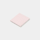 Gemutst Roze Geruit Patroon Zacht Raster Ontwerp Post-it® Notes (Schuin)