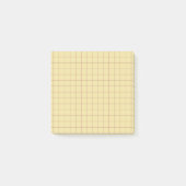 Gemutte geel geruite rooster minimalistische Kanto Post-it® Notes (Voorkant)