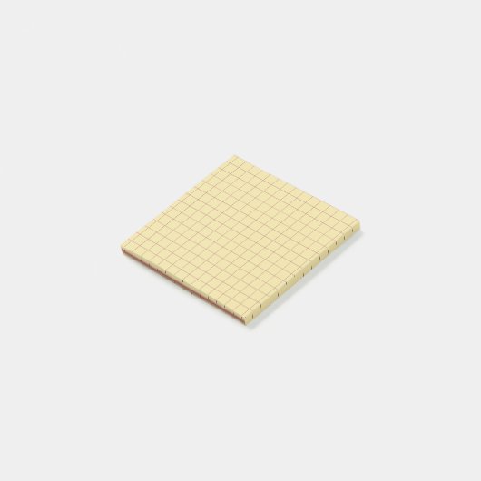 Gemutte geel geruite rooster minimalistische Kanto Post-it® Notes (Schuin)