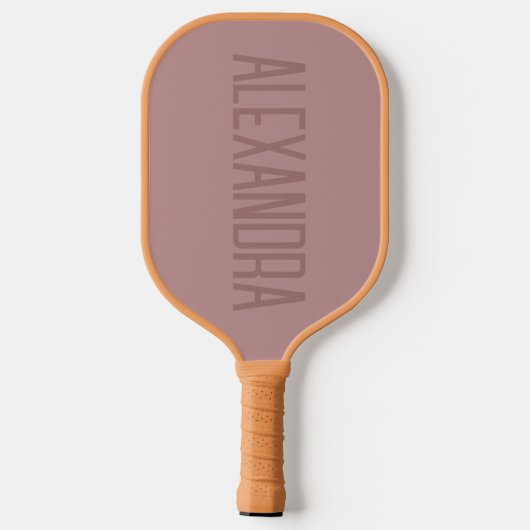 Gemutte Roze Moderne Naam Pickleball Paddle (Achterkant)