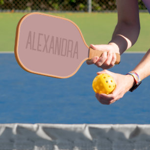 Gemutte Roze Moderne Naam Pickleball Paddle