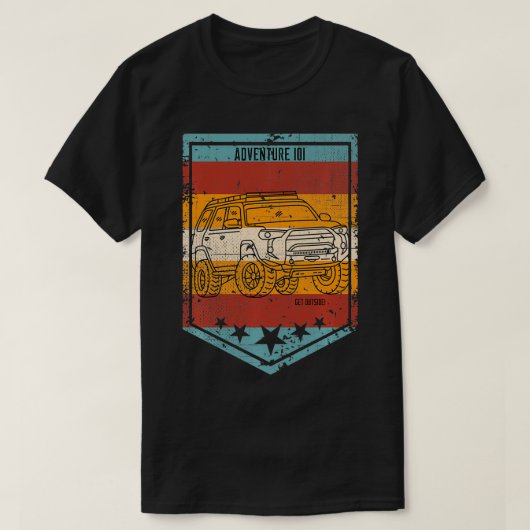 Gen5 4Runner met sterren en strips T-shirt (Design voorkant)