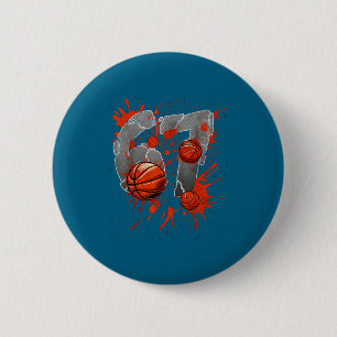 Gen 6 67 Seven Six Slang Basketbal 67 7 Alpha Mem Ronde Button 5,7 Cm