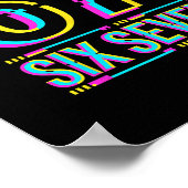 Gen Alpha Six Seven 6 7 Meme  Poster (Hoek)