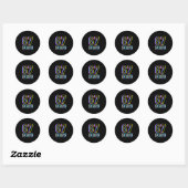 Gen Alpha Six Seven 6 7 Meme  Ronde Sticker (Vel)