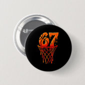 Gen Alpha Slang Kids 67 Basketball Ice Cream Drip  Ronde Button 5,7 Cm (Voorkant /achterkant)