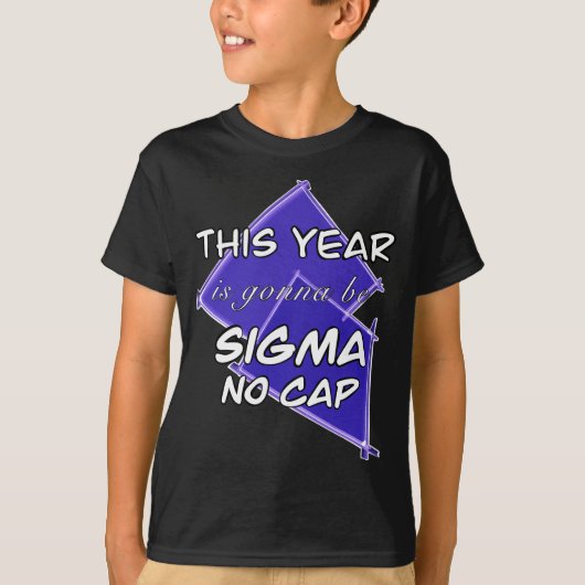 Gen Alpha verjaardag terug naar school Sigma geen  T-shirt (Voorkant)