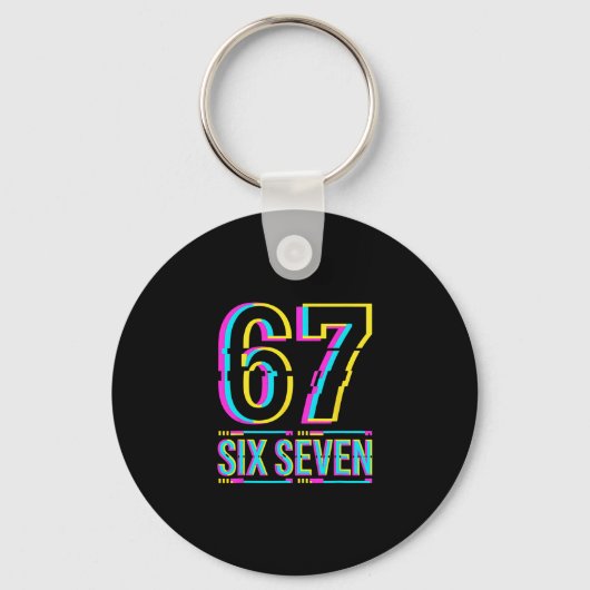 Gen Alpha Zes Zeven 6 7 Meme  Sleutelhanger (Voorkant)