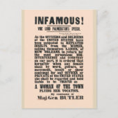 gen Butler New Orleans, burgeroorlog Briefkaart (Voorkant)