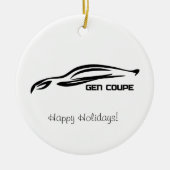 Gen Coupe Black Brushack Keramisch Ornament (Voorkant)