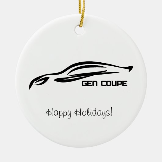 Gen Coupe Black Brushack Keramisch Ornament (Voorkant)