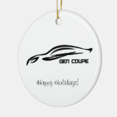 Gen Coupe Black Brushack Keramisch Ornament (Links)
