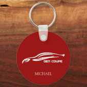 Gen. Coupe White Silhouette Logo Sleutelhanger (Voorkant)