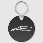 Gen. Coupe White Silhouette Logo Sleutelhanger (Voorkant)