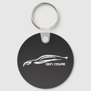Gen. Coupe White Silhouette Logo Sleutelhanger