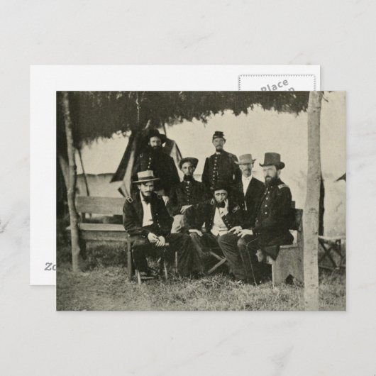 Gen. Grierson en staf Briefkaart (Voorkant / Achterkant)