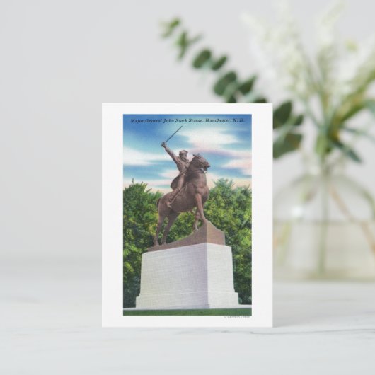 Gen. John Stark Statue Uitzicht Briefkaart (Staand voorkant)