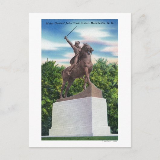 Gen. John Stark Statue Uitzicht Briefkaart (Voorkant)