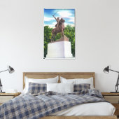 Gen. John Stark Statue Uitzicht Canvas Afdruk (Insitu (Slaapkamer))