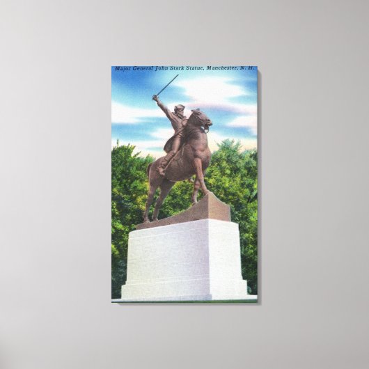 Gen. John Stark Statue Uitzicht Canvas Afdruk (Voorkant)