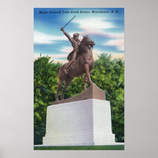Gen. John Stark Statue Uitzicht Poster (Voorkant)