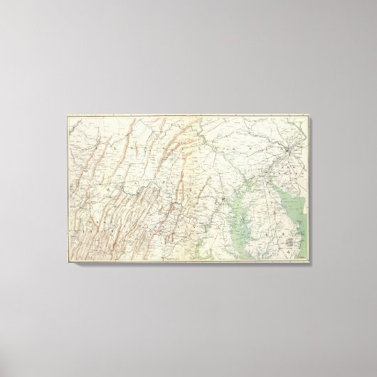 Gen. kaart I Canvas Afdruk (Voorkant)