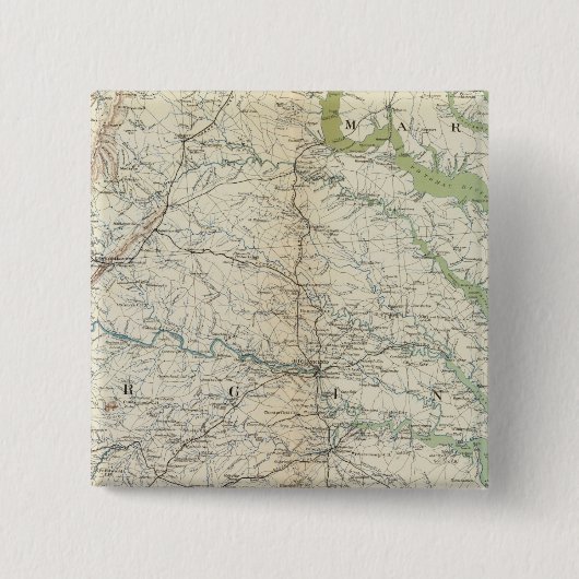 Gen. kaart II Vierkante Button 5,1 Cm (Voorkant)