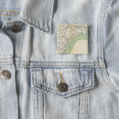 Gen. kaart IV Vierkante Button 5,1 Cm (In situ)