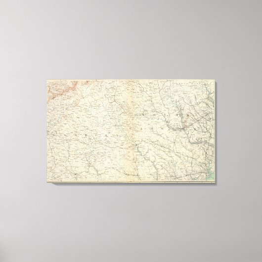 Gen. kaart VIII Canvas Afdruk (Voorkant)