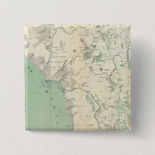 Gen. kaart XI Vierkante Button 5,1 Cm (Voorkant)