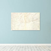 Gen. kaart XIII Canvas Afdruk (Insitu (Houten vloer))