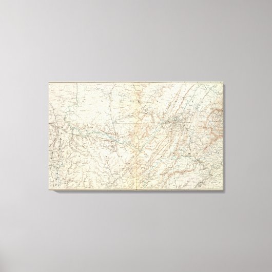 Gen. kaart XIV Canvas Afdruk (Voorkant)