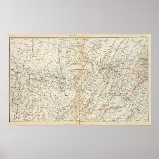 Gen. kaart XIV Poster (Voorkant)