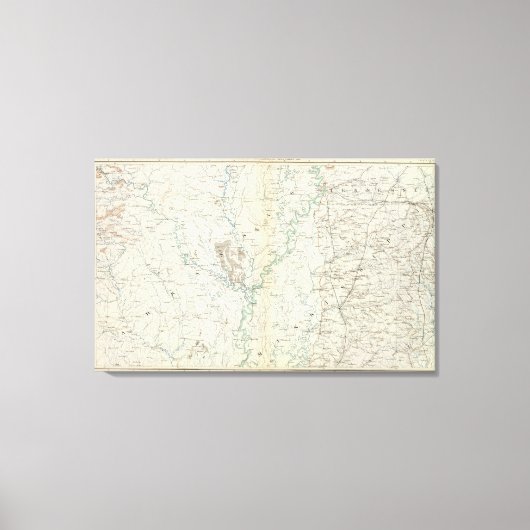 Gen. kaart XIX Canvas Afdruk (Voorkant)