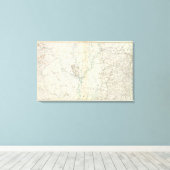 Gen. kaart XIX Canvas Afdruk (Insitu (Houten vloer))