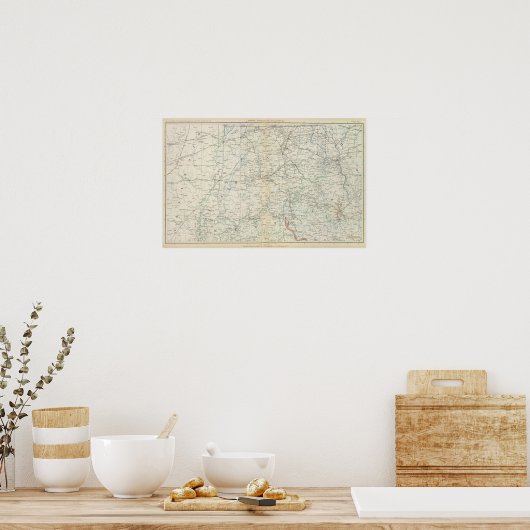 Gen. kaart XVI Poster (Keuken)