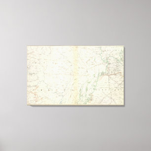 Gen. kaart XVIII Canvas Afdruk