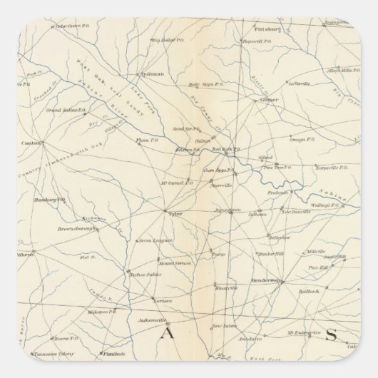 Gen. kaart XXIII Vierkante Sticker (Voorkant)