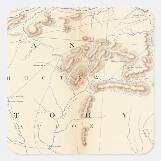 Gen. kaart XXIV Vierkante Sticker (Voorkant)